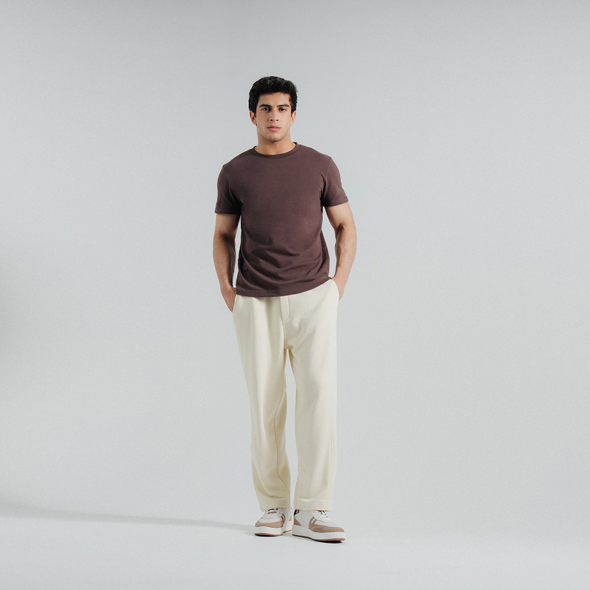 zari cotton T Shirt in Brown