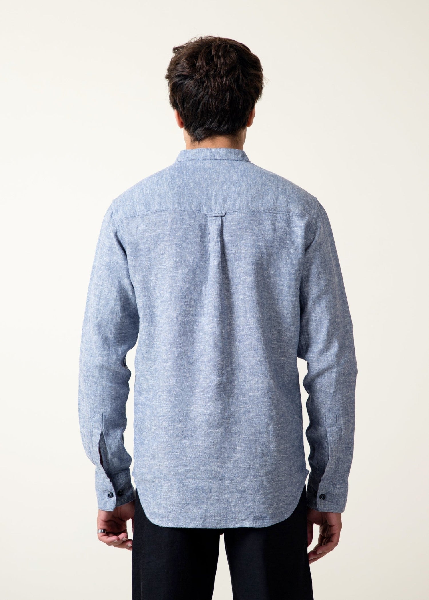 cotton Casual Shirt in Blue by Fabriano