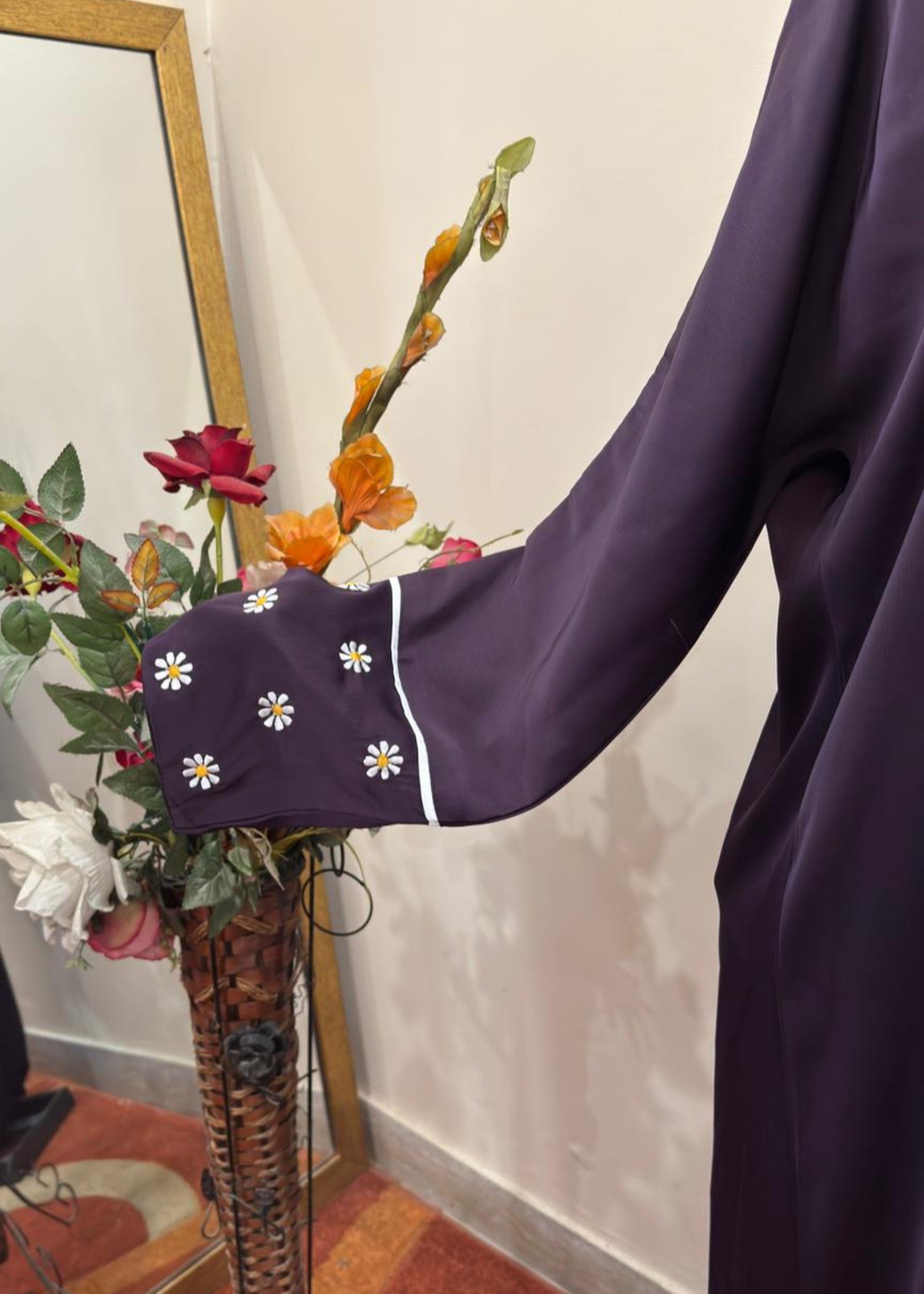nidha Abaya in Royal lilac