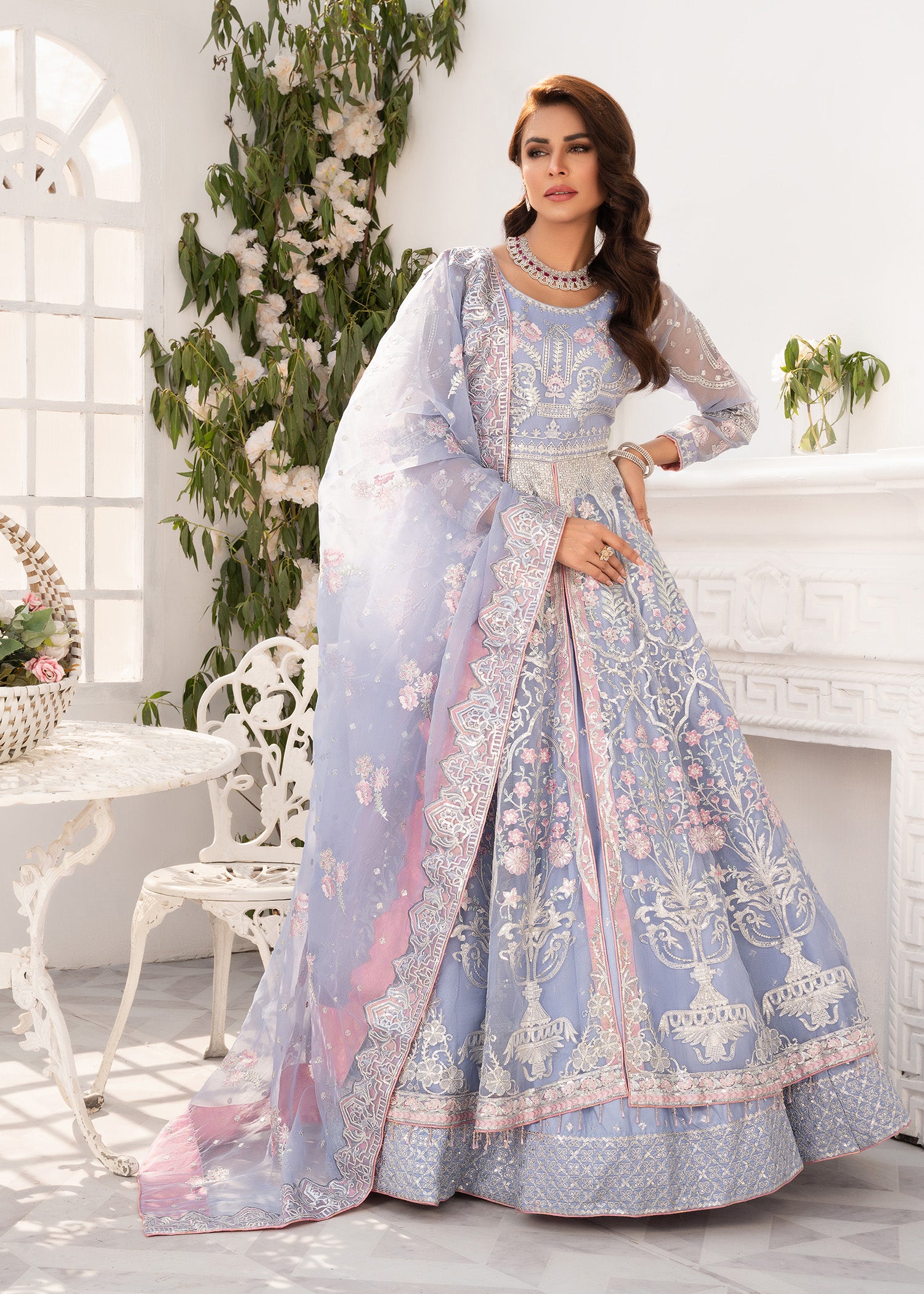 organza Maxi in Ice blue