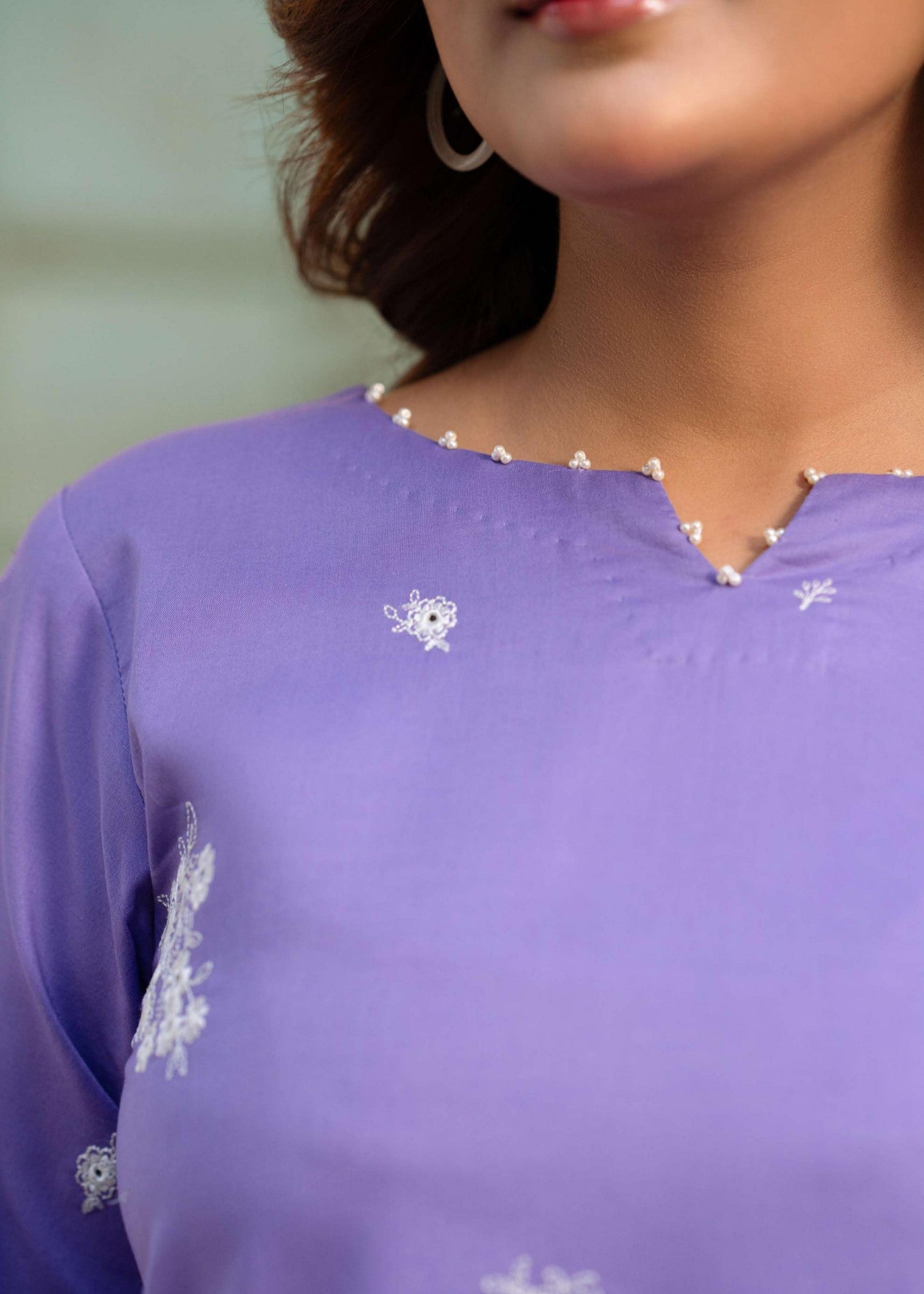 lawn Kurta Set in Heather