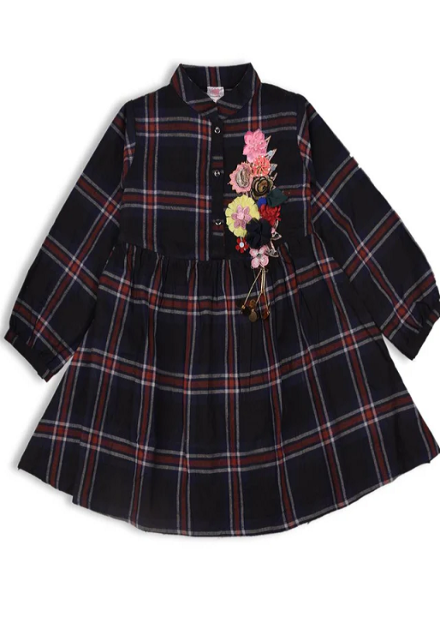 flannel Frock in Black