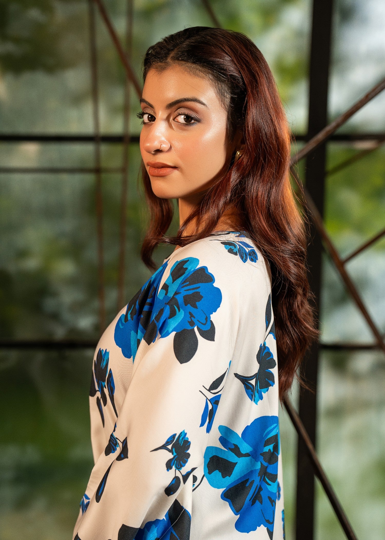 pure viscose Co Ord Sets in Sky blue, off-white, cobalt blue