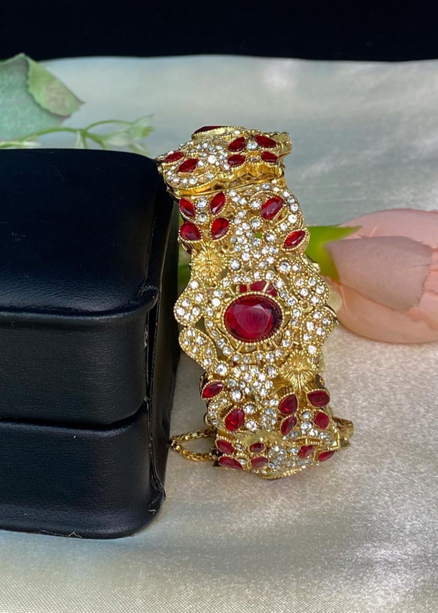 Bangles in Ruby red Color by - Trendy Women Bangles VXW2936