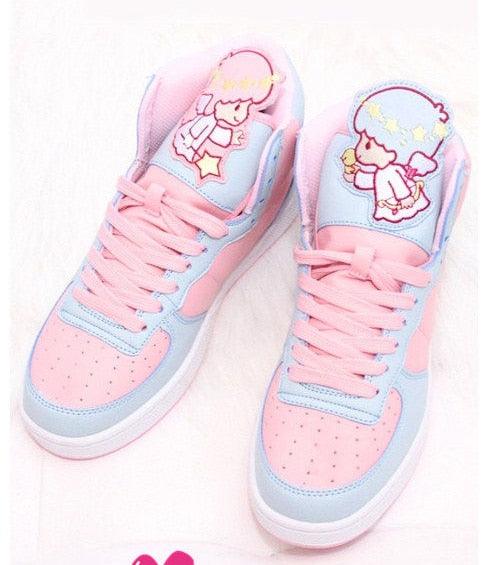 Ins Super Fire Harajuku Soft Sister Shoes Japanese Cute Macaron Girls Heart Shoes Net Red
