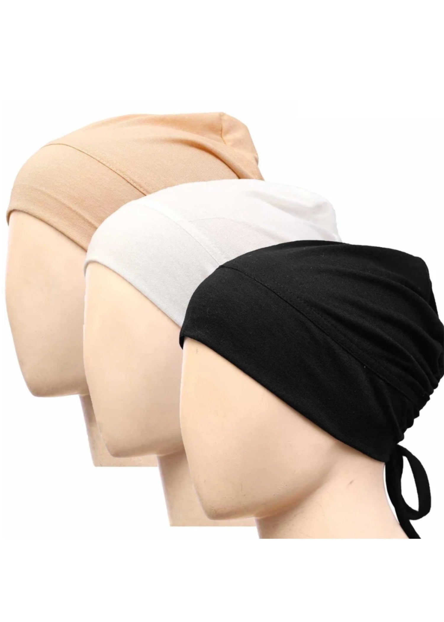 jersey knit Hijab in Black, blonde, porcelain
