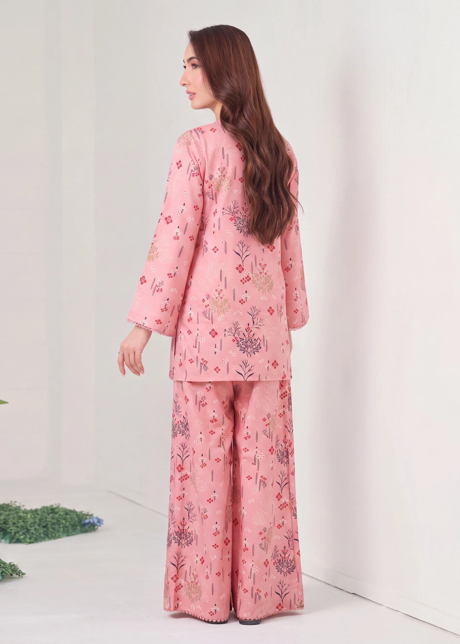 lawn Co Ord Sets in Salmon pink