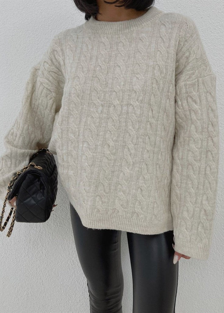 wool Sweater in Sand brown