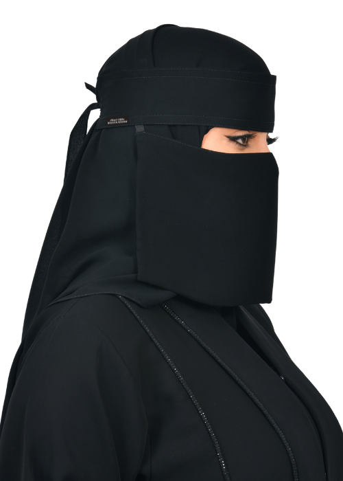 chiffon Veil in Jet black