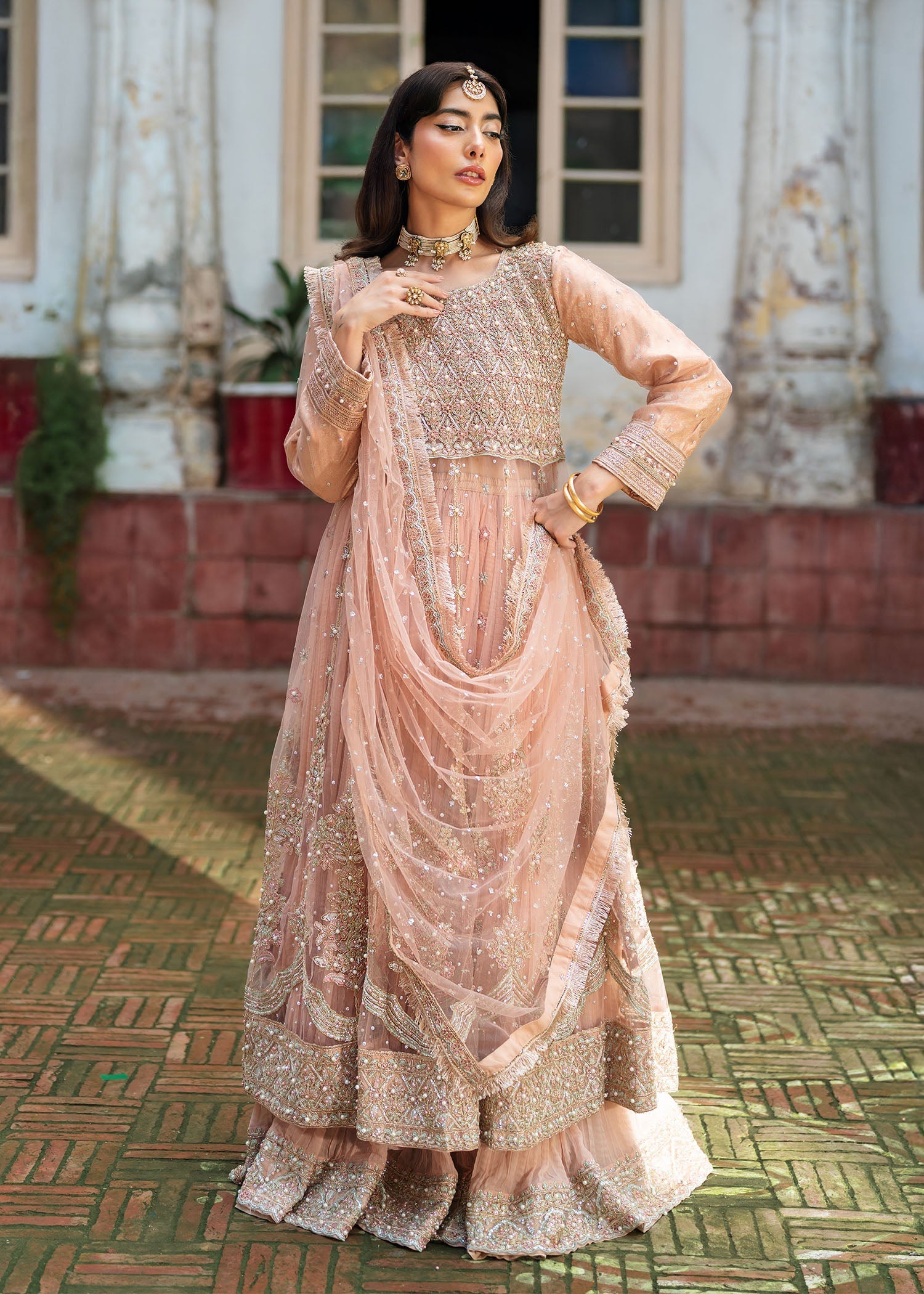 net Maxi in Baby pink