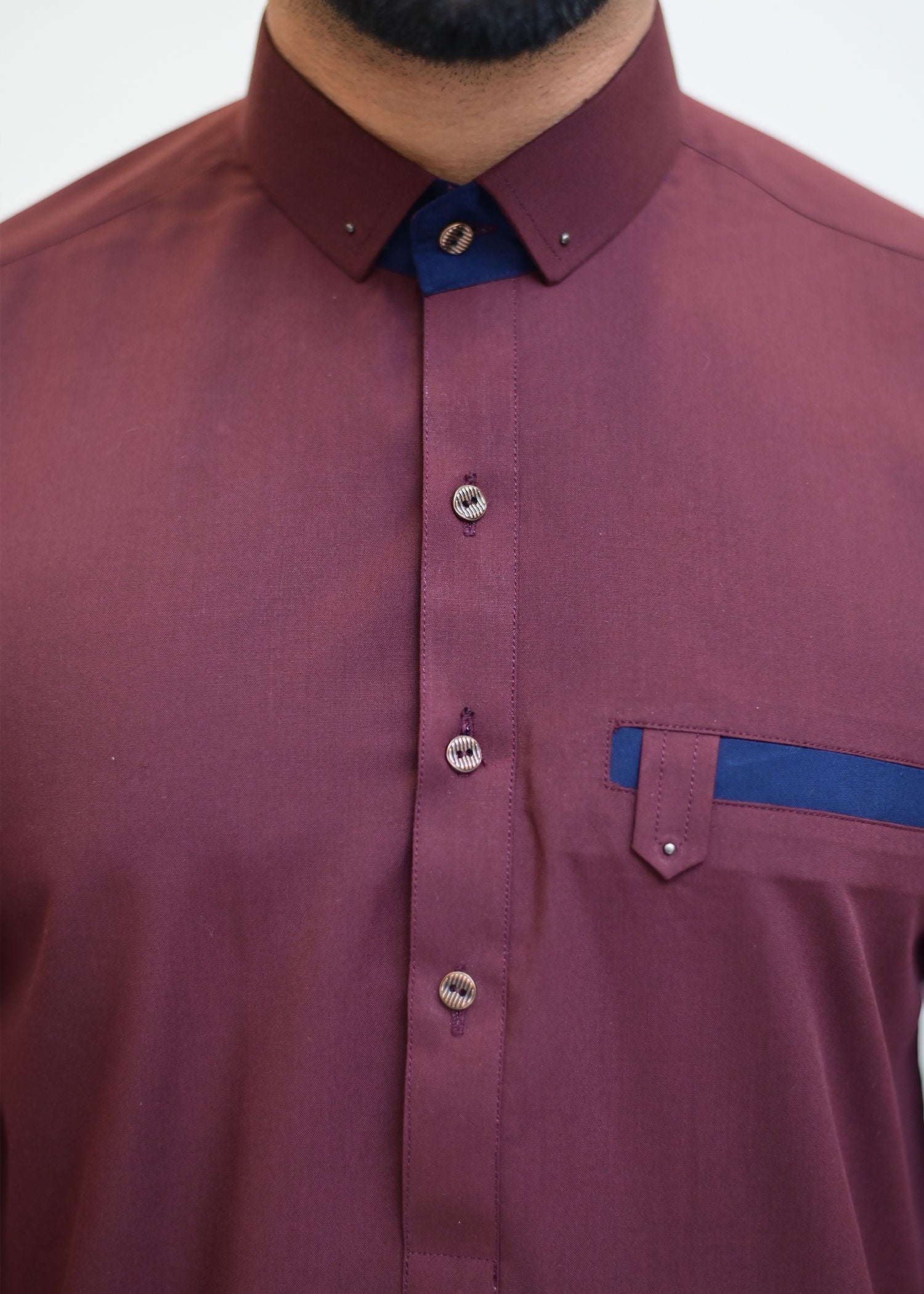 wash & wear Kurta Set in Maroon