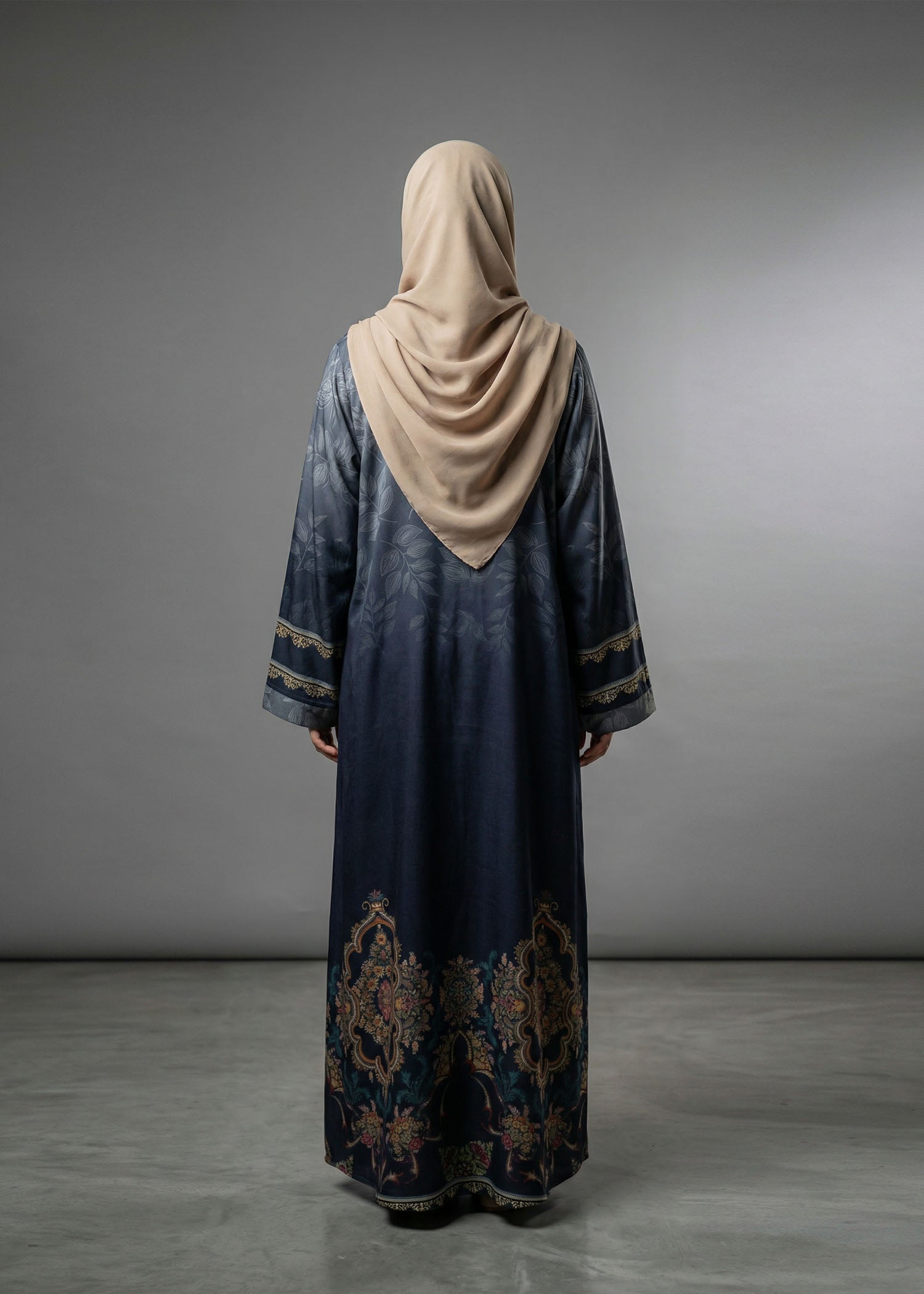silk Abaya in Multi