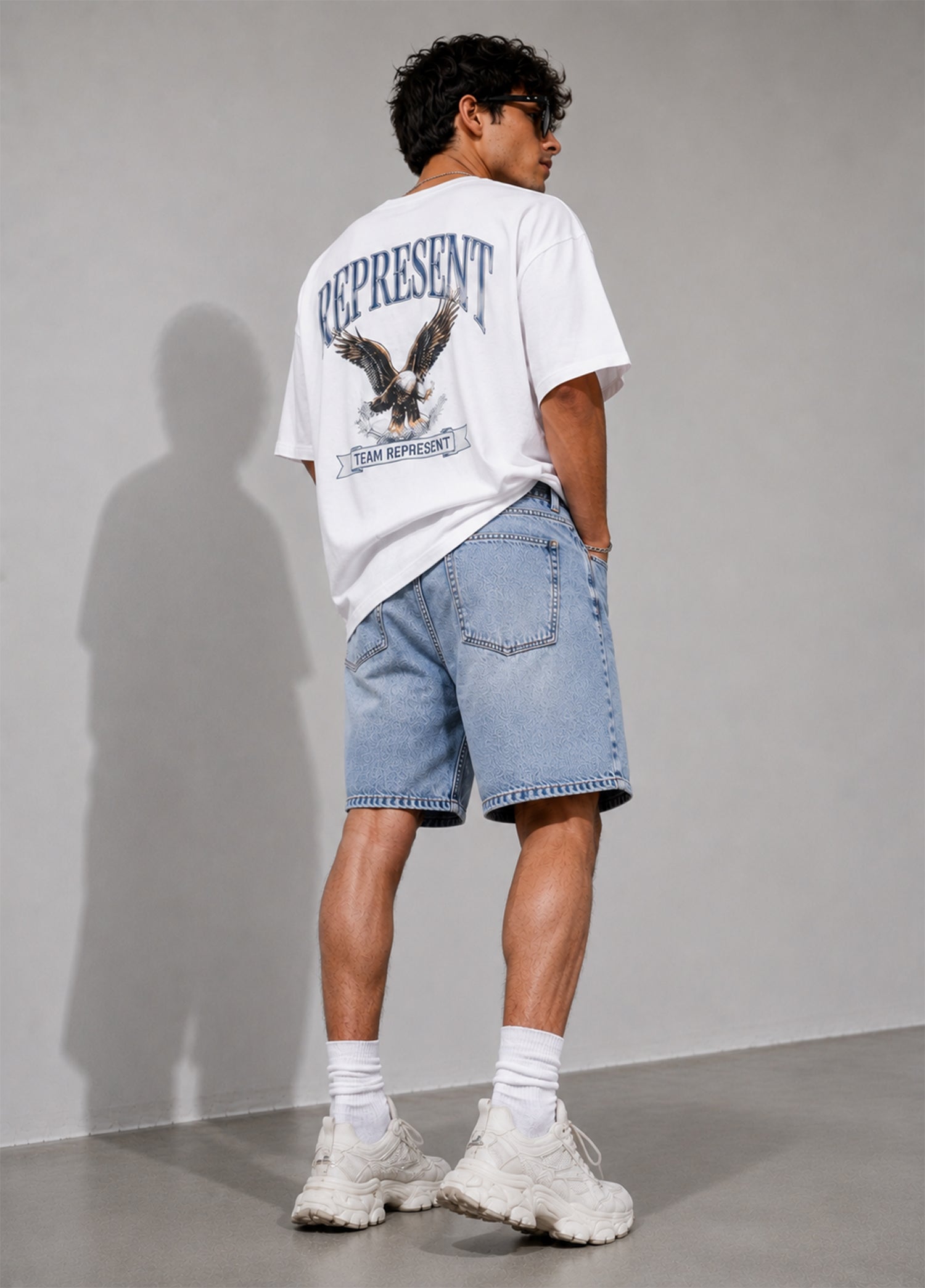 denim Shorts in Light blue
