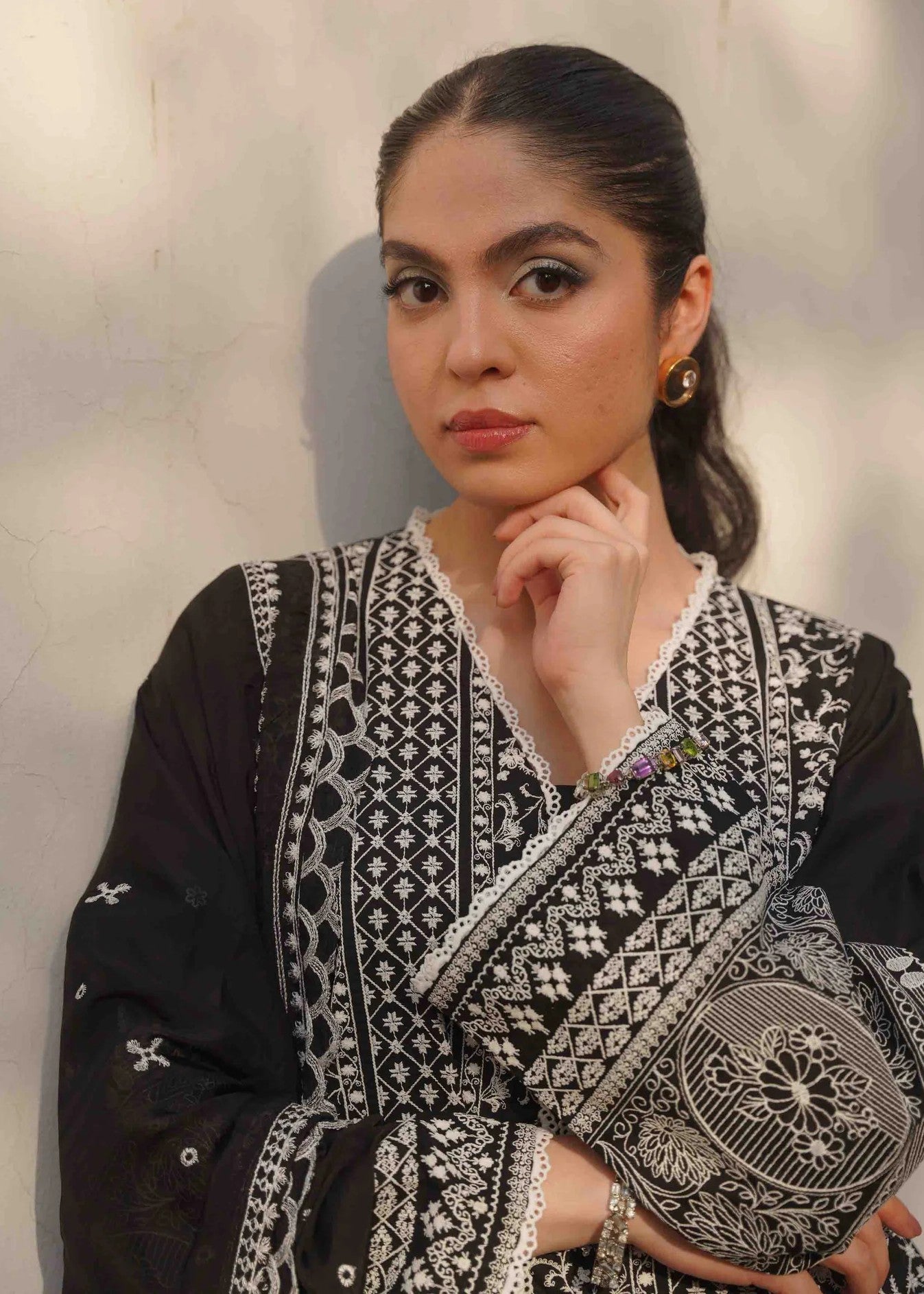 cotton Kurti in Jet black