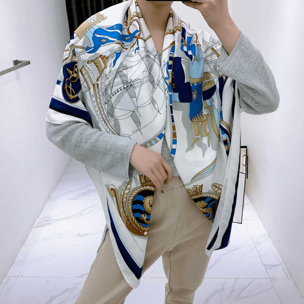 Nautical Map Ladies Twill Scarf