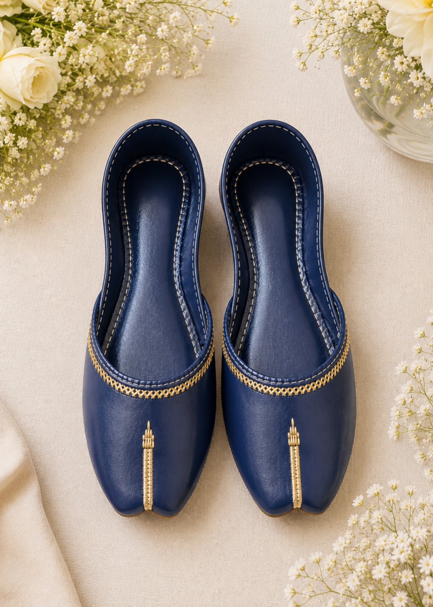 Khussa in Navy blue by - High Quality Women Khussa VFW9998
