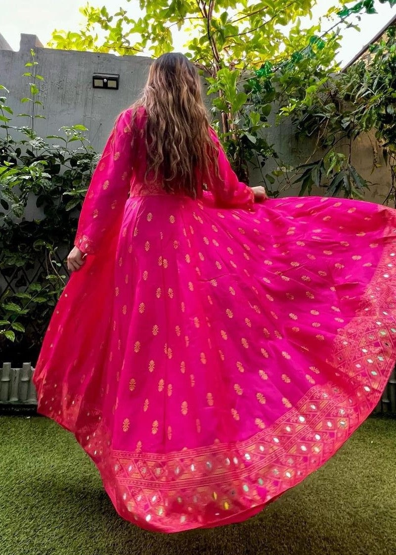lawn Maxi in Shocking pink