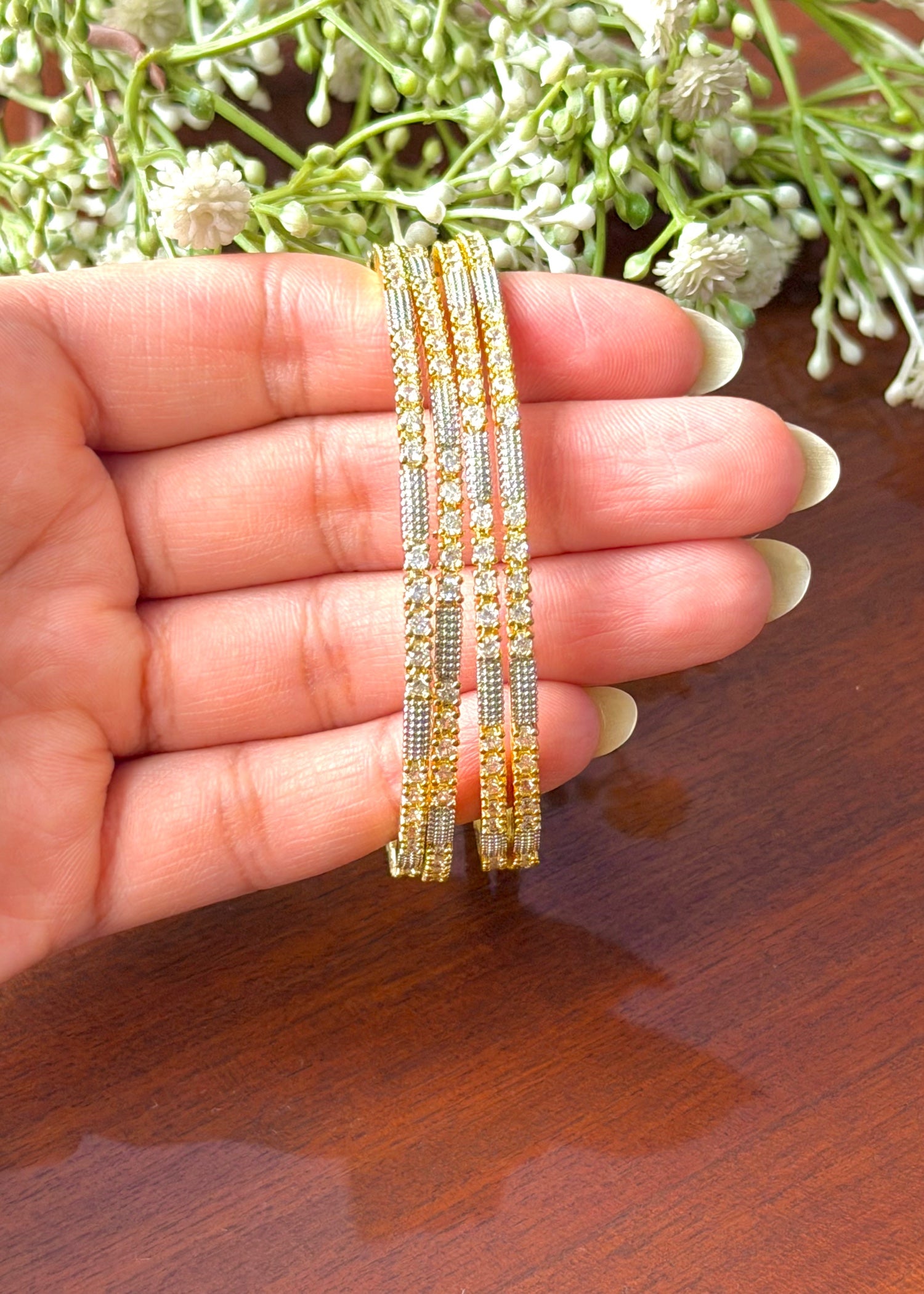 Bangles in Silver, gold Color by - Trendy Women Bangles PJA1675