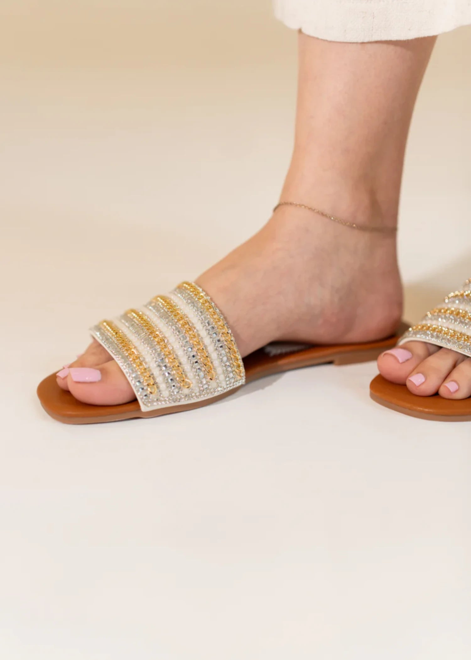 Slides in Tangerine by - High Quality Women Slides JIR2697
