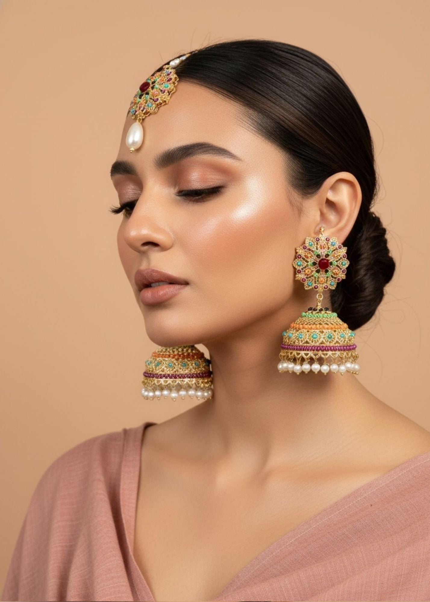 Jewelry Set in Multi Color by - Trendy Women Jewelry Set GNG2273