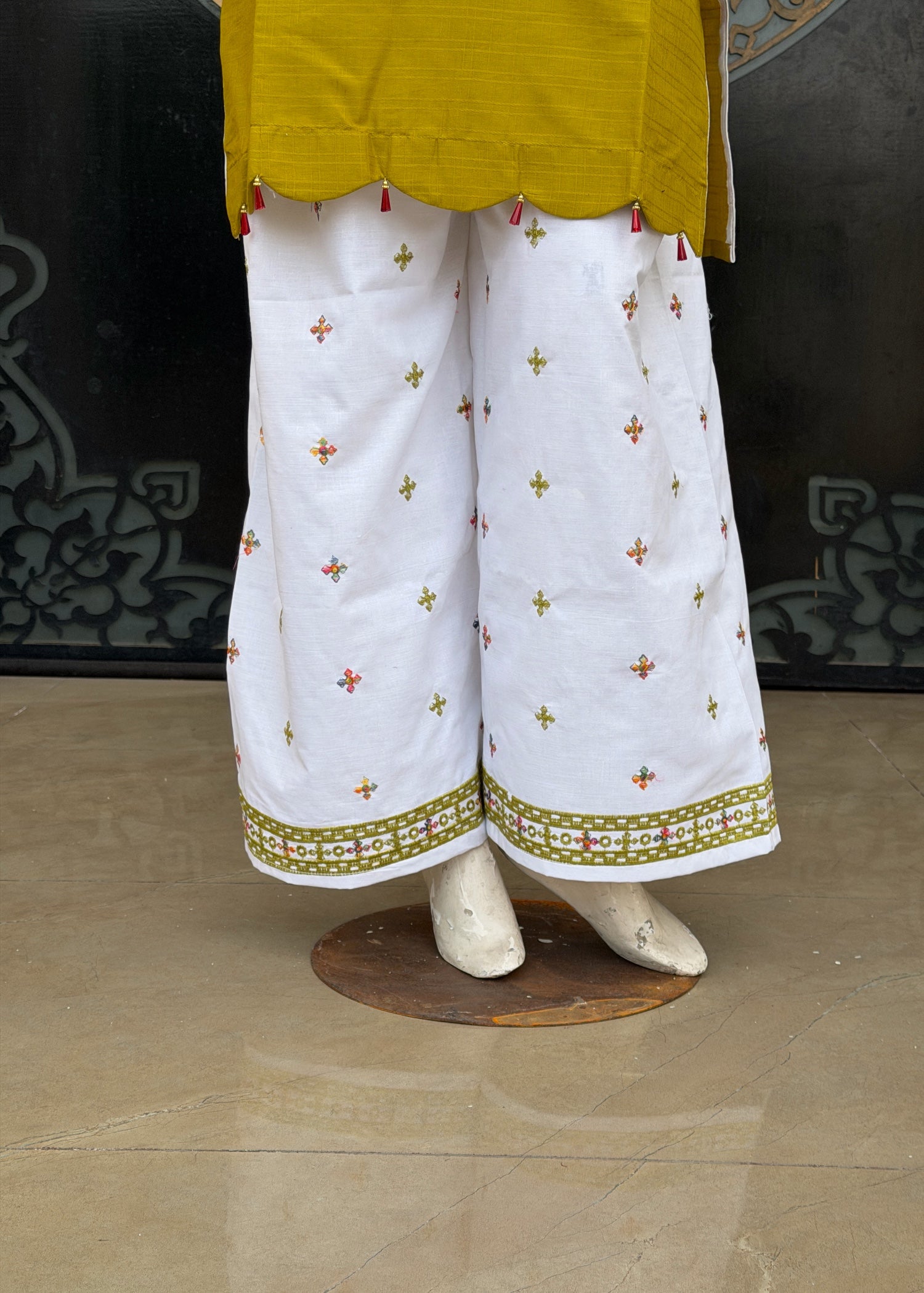 cotton Kurta Set in Mustard