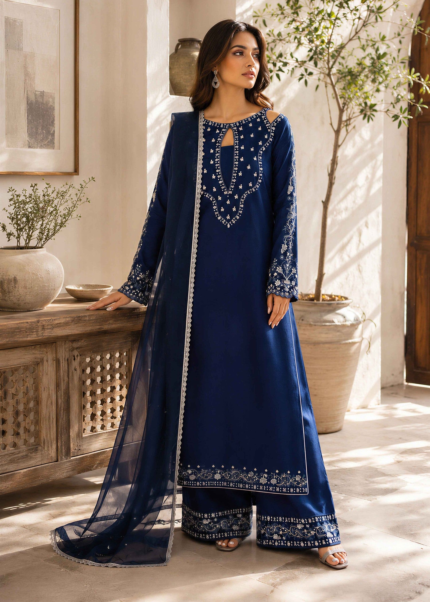 charmuse/shamooz Kurta Set in Midnight blue