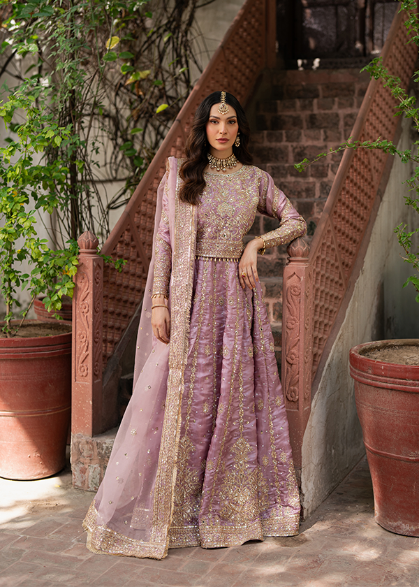 charmuse/shamooz Lehenga in Purple ash