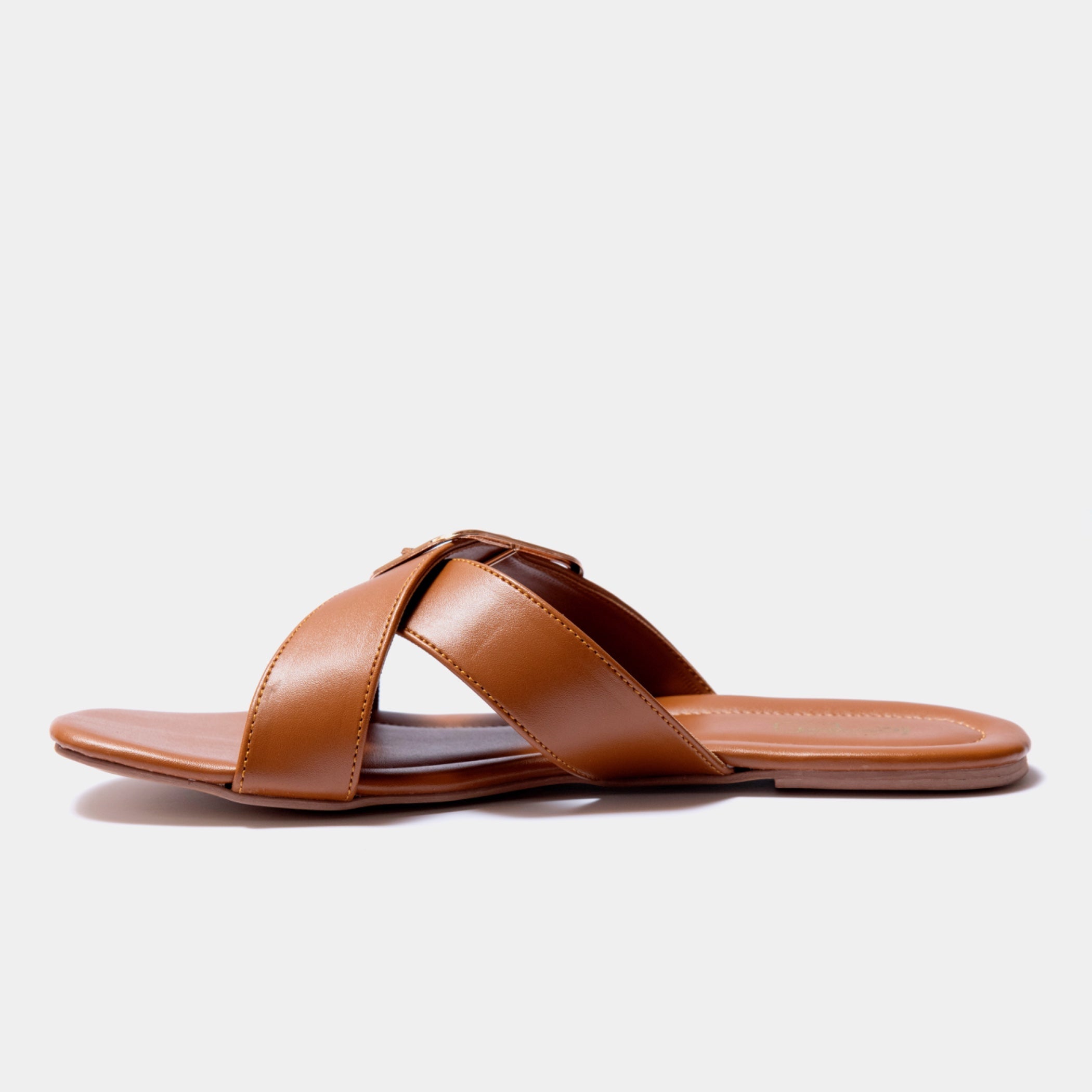 Flats in Tan brown by - High Quality Women Flats PGU0763