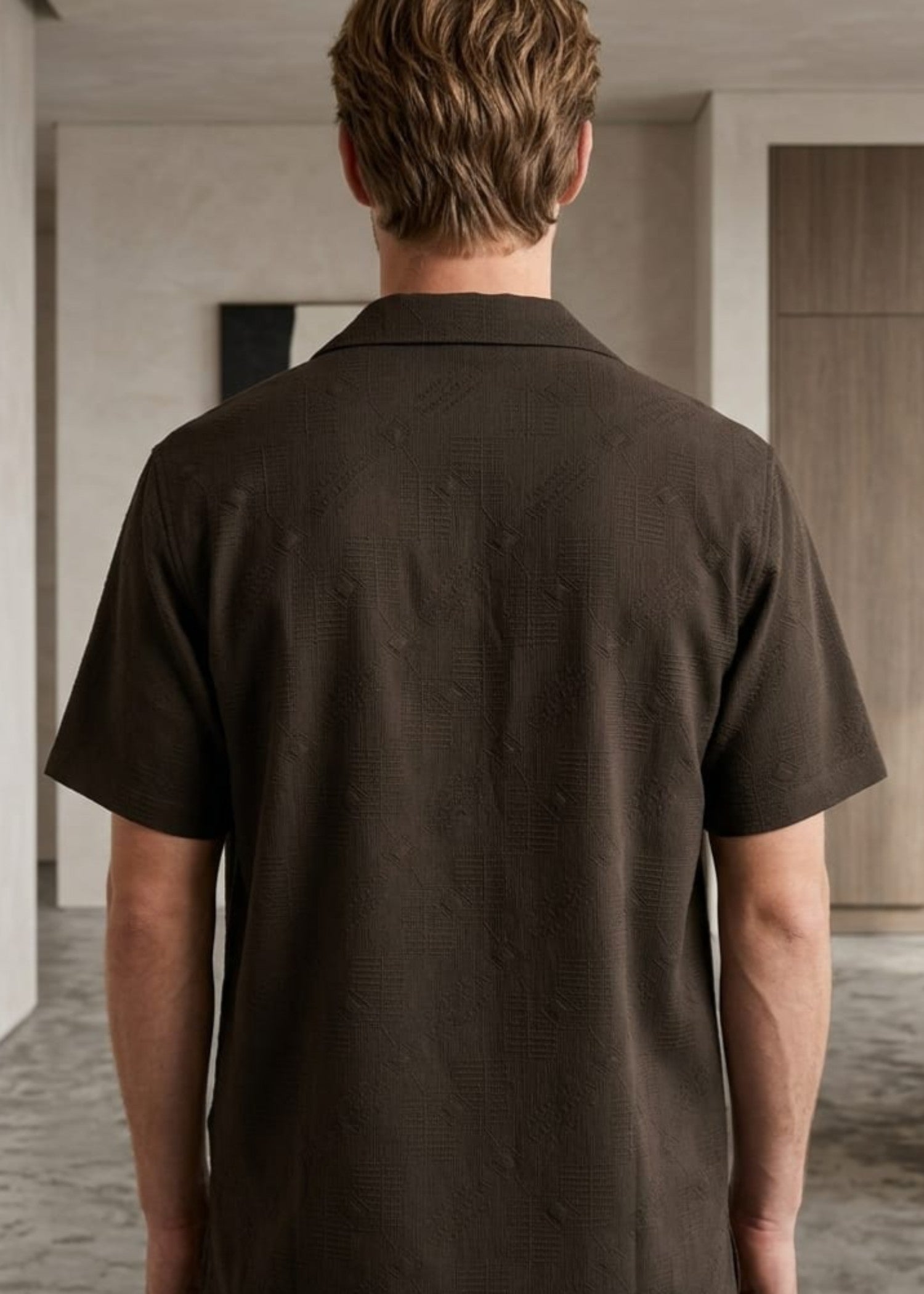 cotton Casual Shirt in Brown