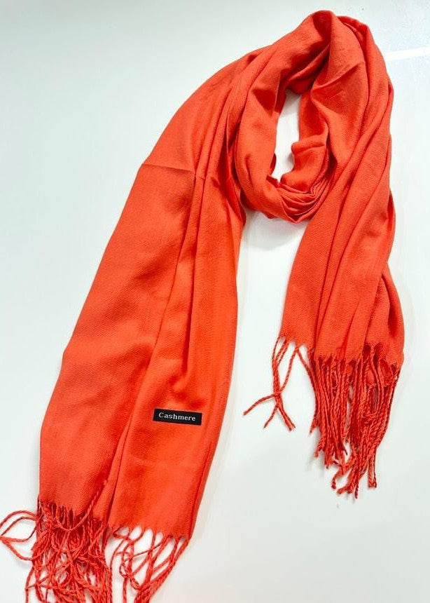 cashmere wool Hijab in Orange