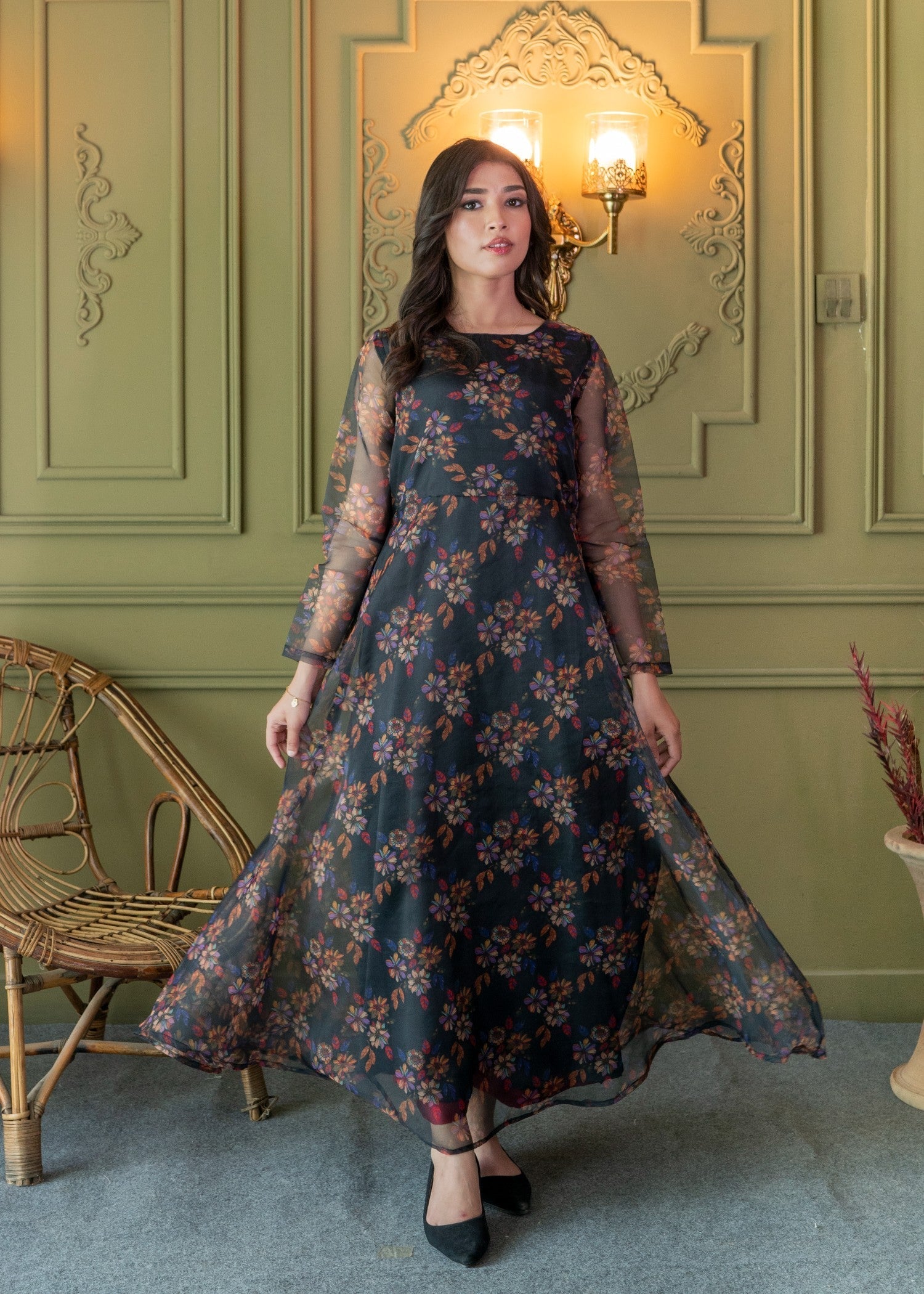 organza Maxi in Black