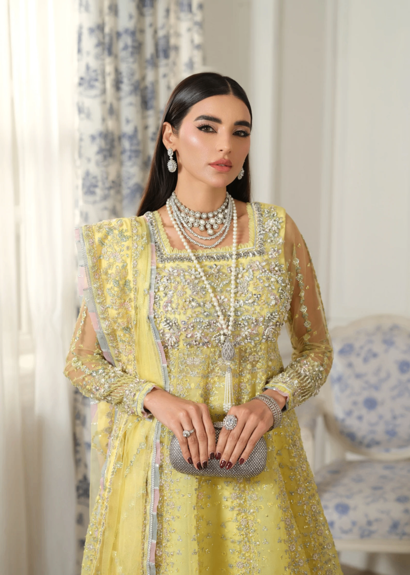 chiffon Unstitched in Yellow