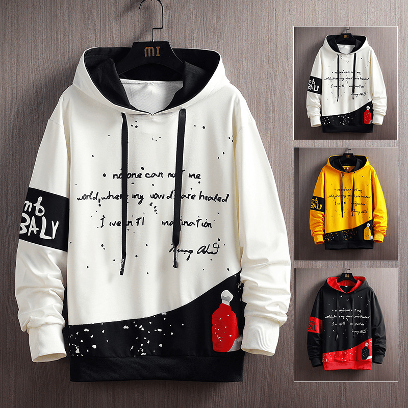 Loose Hooded Long Sleeve Sweater Men'S Dress Men'S Coat