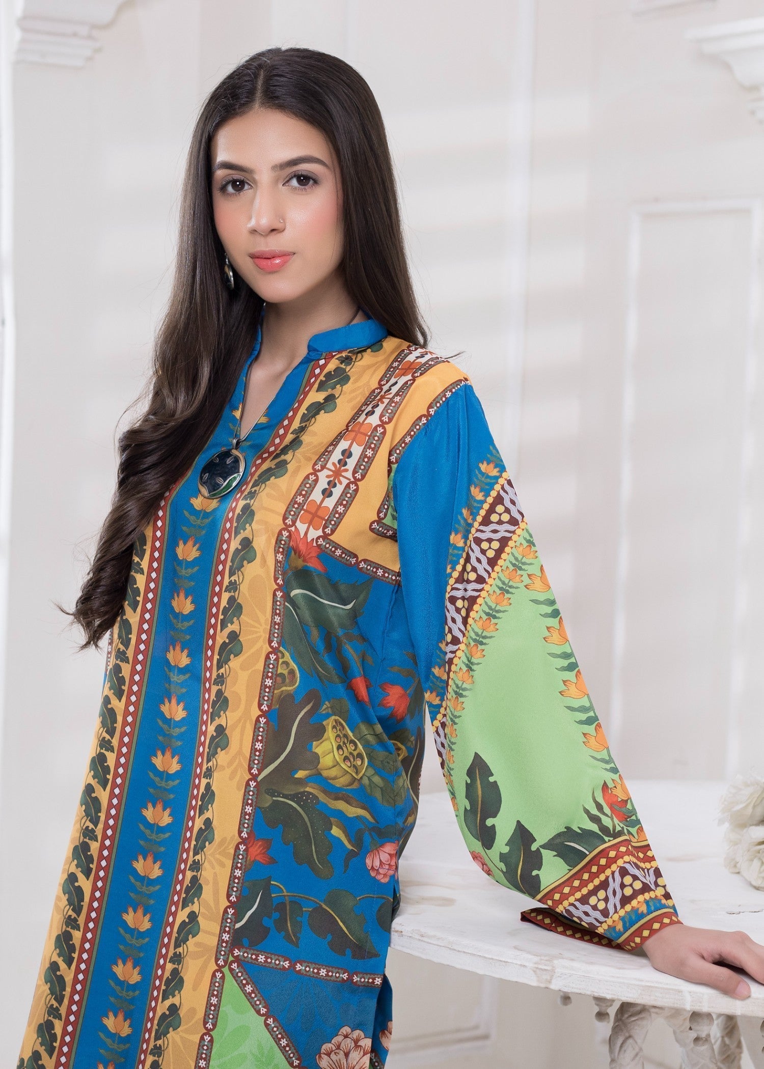 polyester crepe Co Ord Sets in Blue