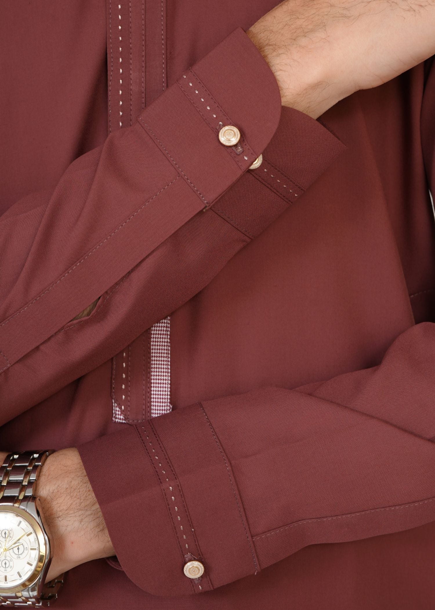 wash & wear Shalwar Kameez in Brick red