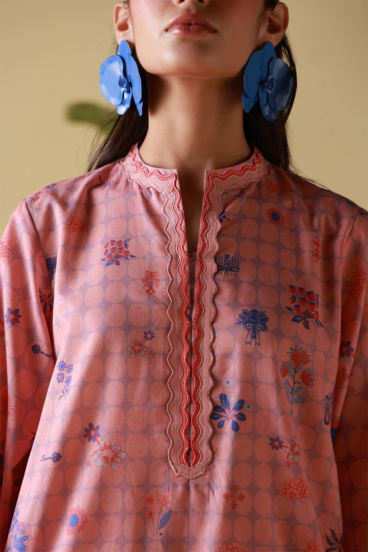 Mirha Lawn – Blush Cobalt
