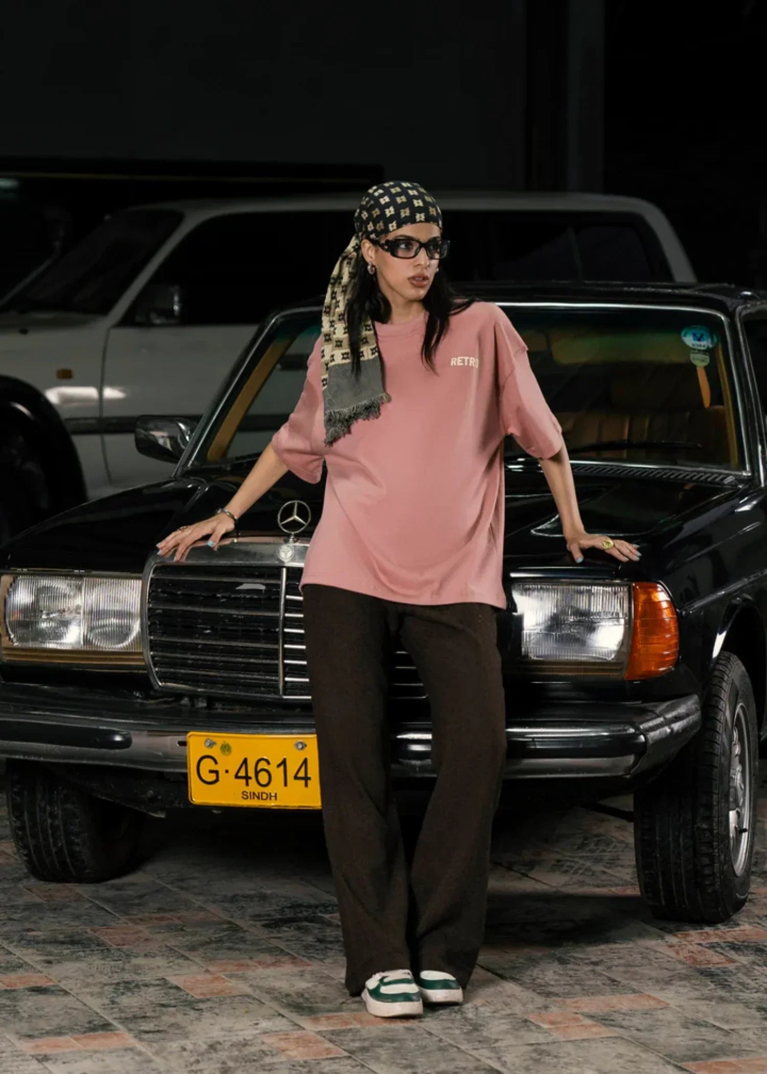 cotton jersey T Shirt in Flamingo