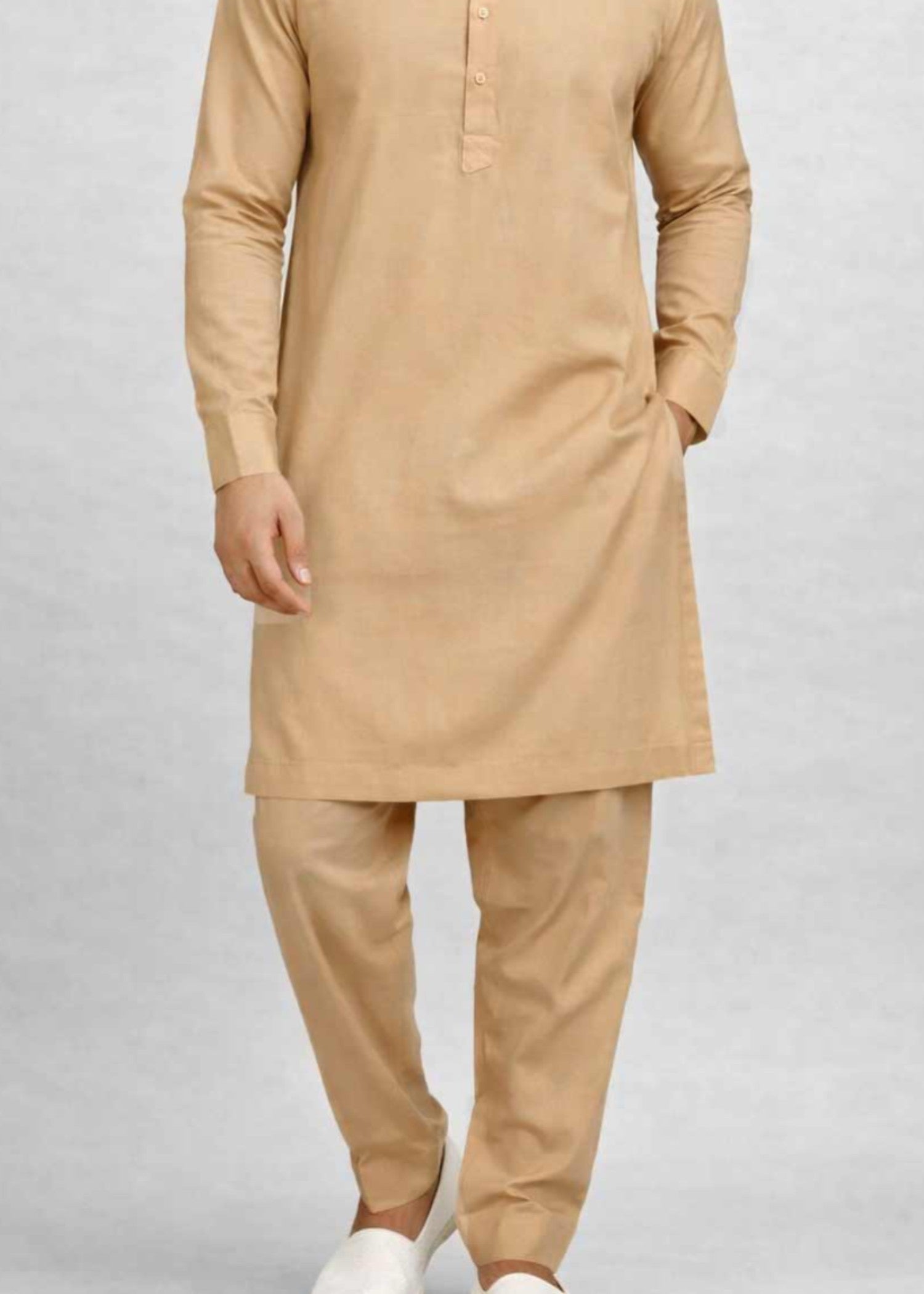 wash & wear Kurta Set in Wheat