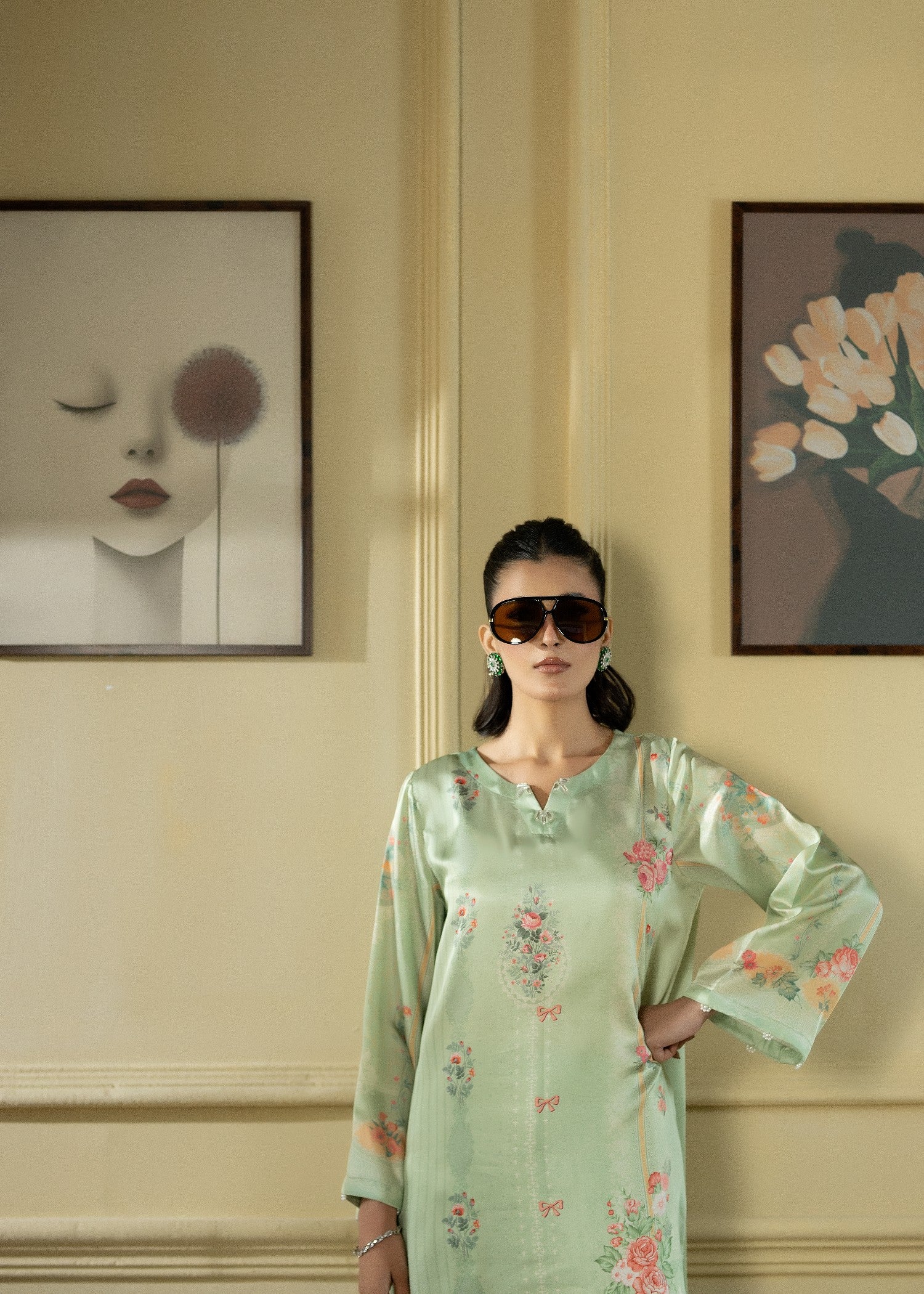 charmuse/shamooz Kurta Set in Moss green