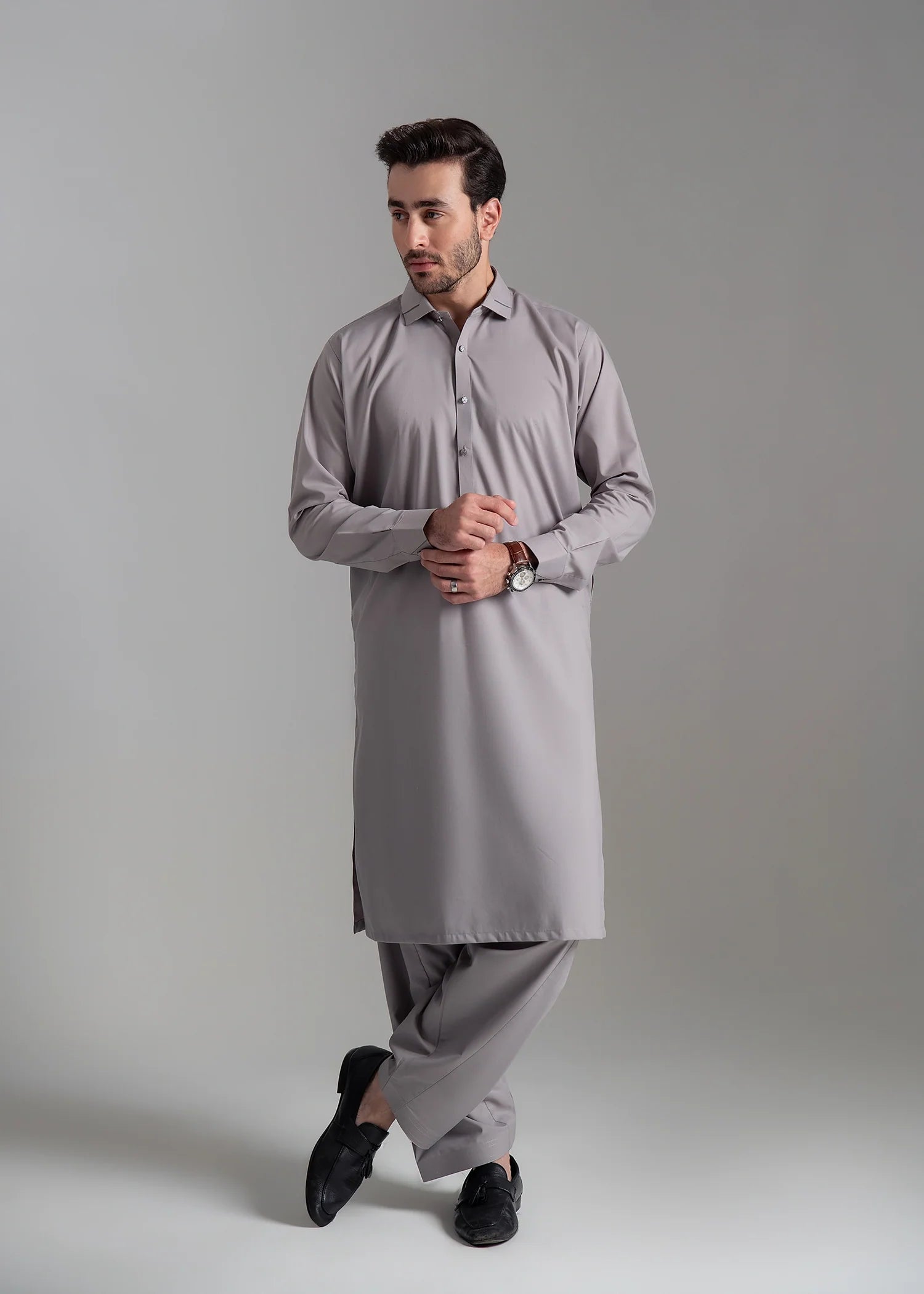 wash & wear Shalwar Kameez in Light grey