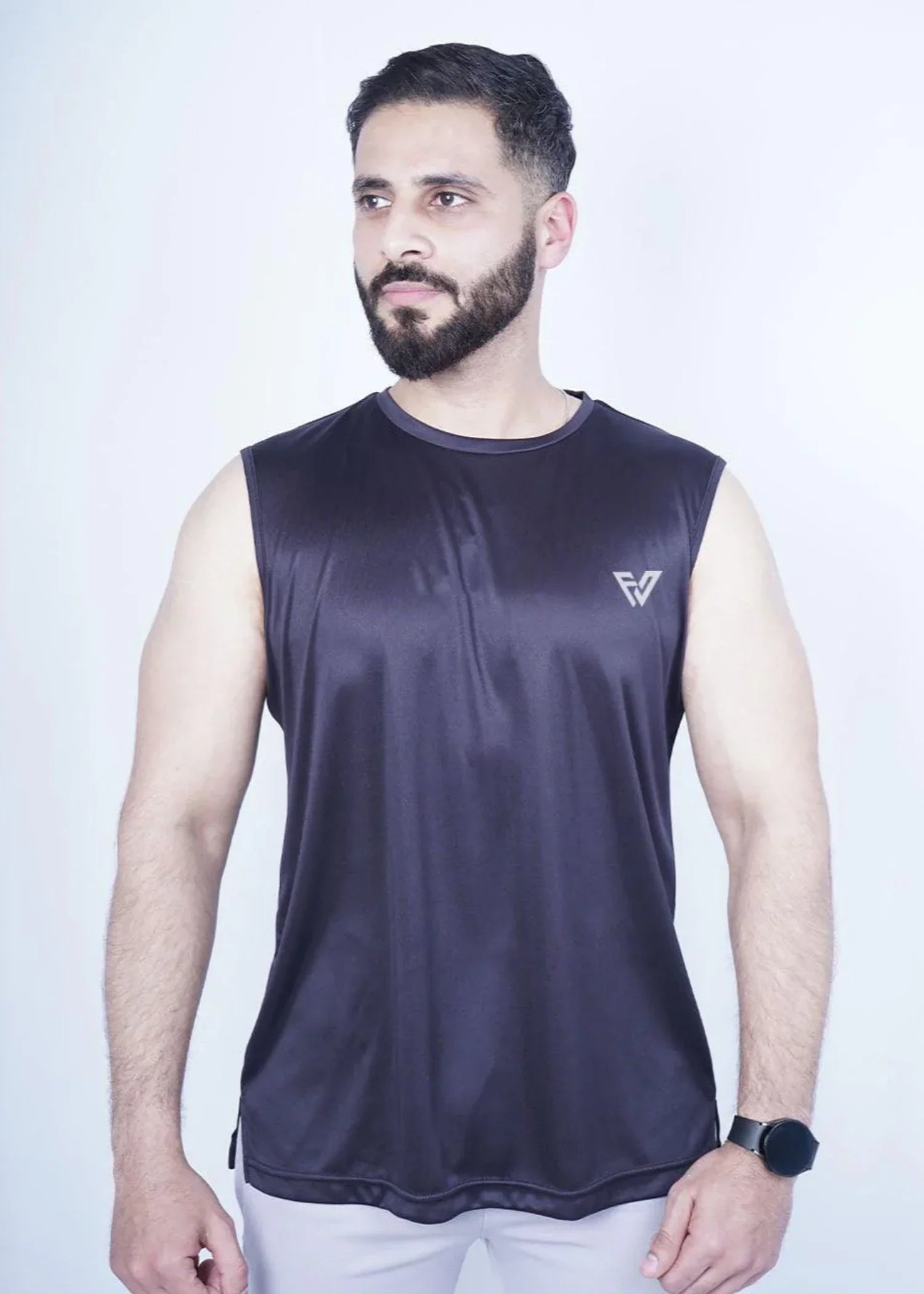 polyester Tank Top in Black
