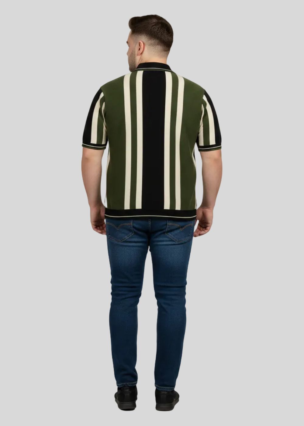 polyester-spandex Polo Shirt in Multi