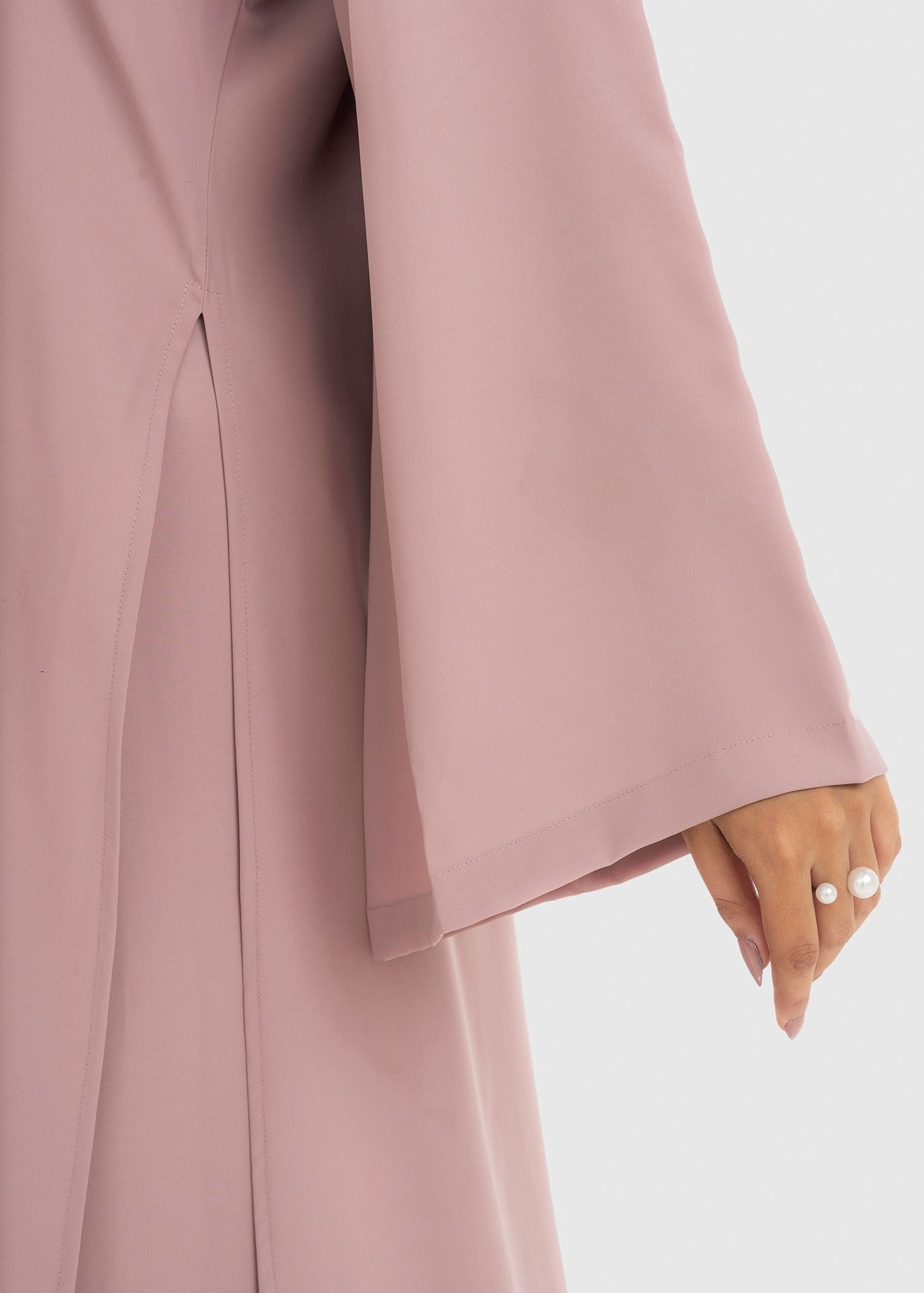 polyester-spandex Abaya in Rose pink