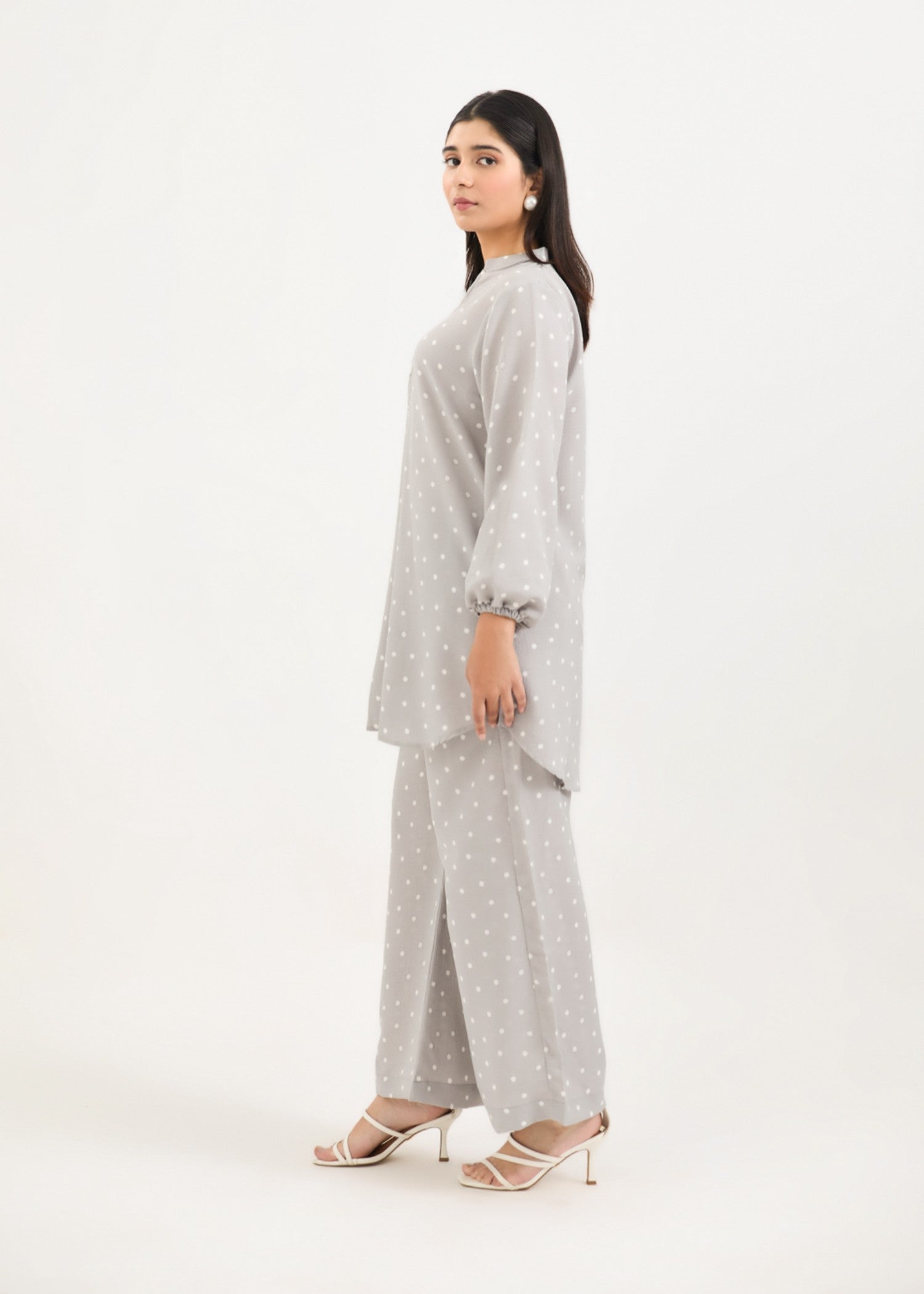georgette Co ord Sets in Light grey
