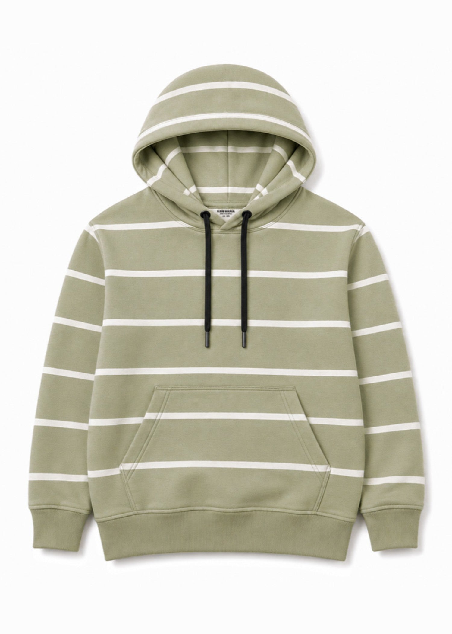 terry Hoodie in Ivory, sage green