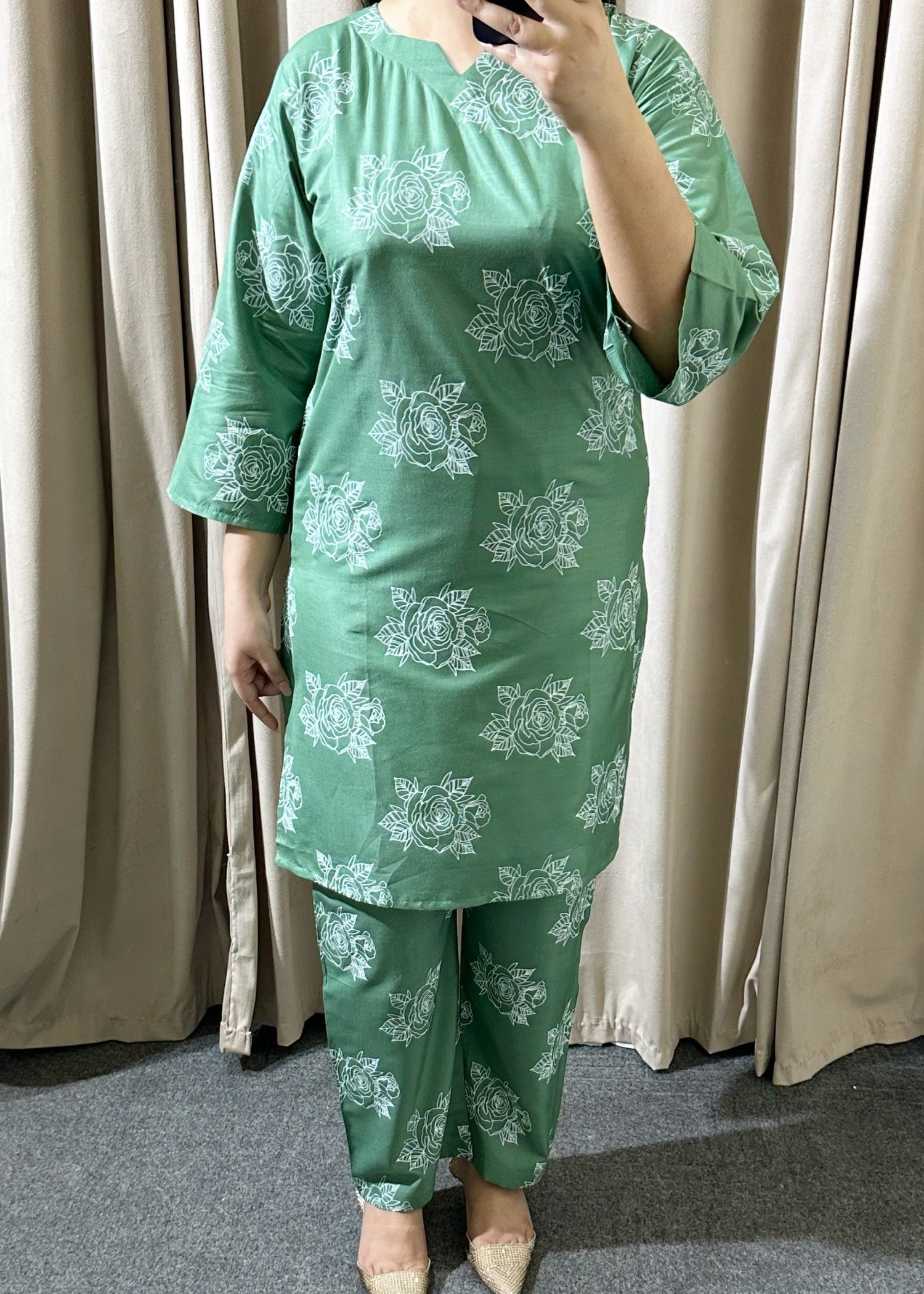 linen Co Ord Sets in Sage green