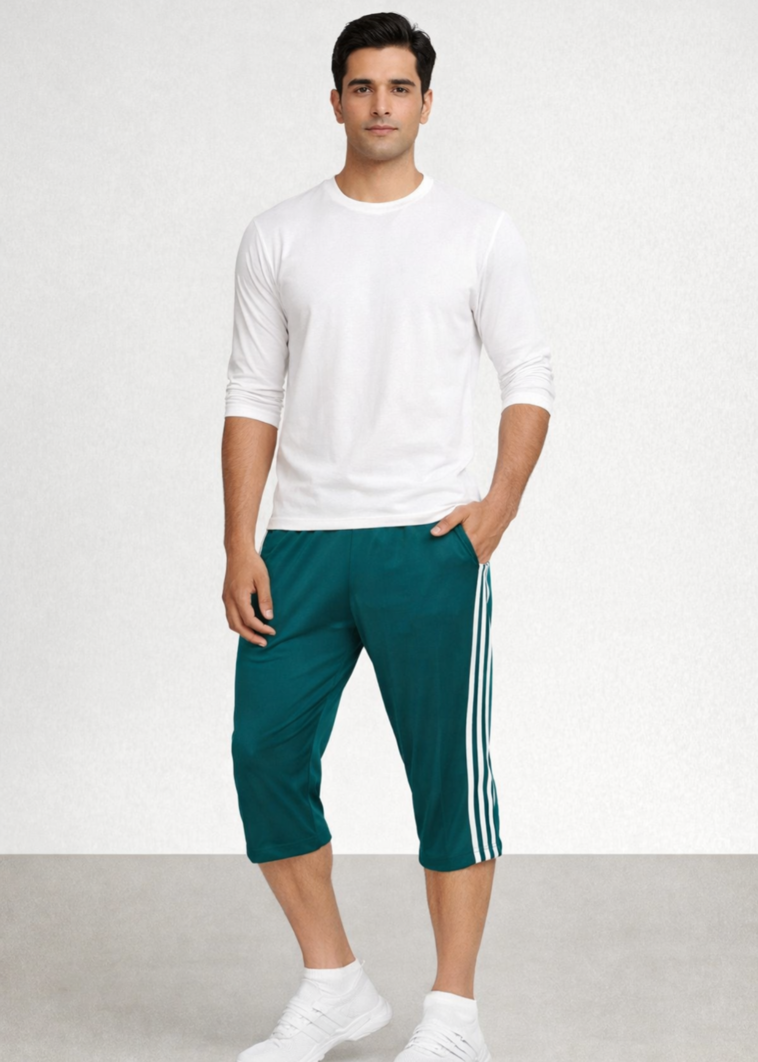 cotton jersey Shorts in Turquoise