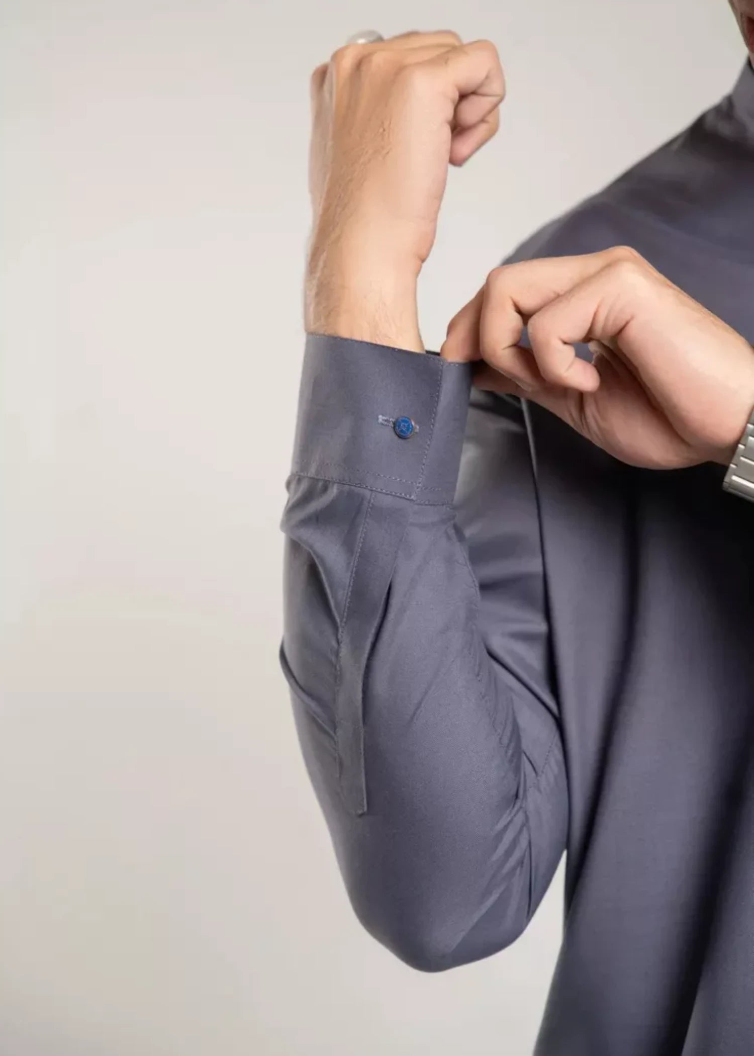 wash & wear Shalwar Kameez in Dark grey