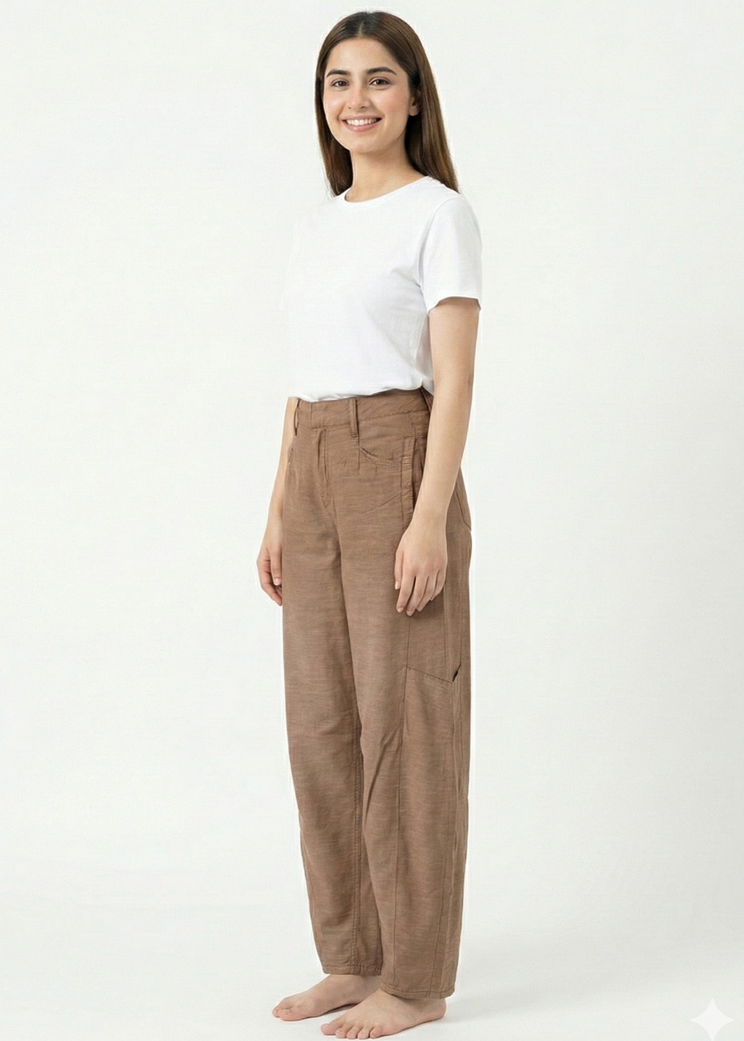 cotton Pants in Brown
