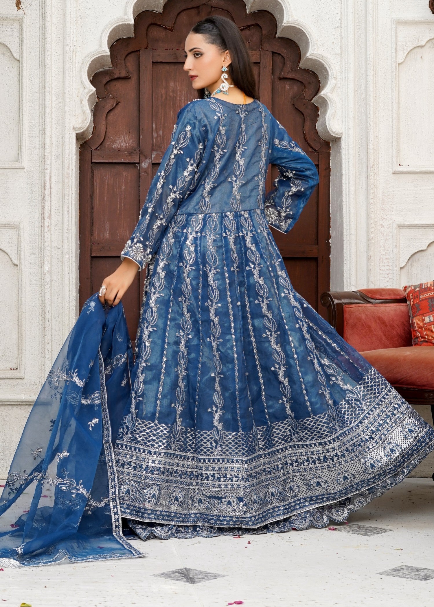 organza Maxi in Azure